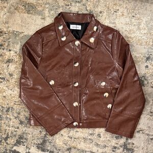 Stud leather jacket